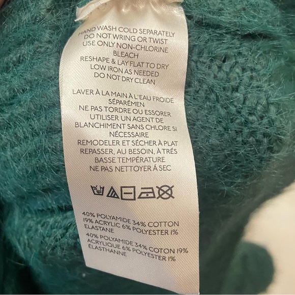 New! Free People Green Celeste Fuzzy Cardigan Size XS 2475 - Picture 11 of 14